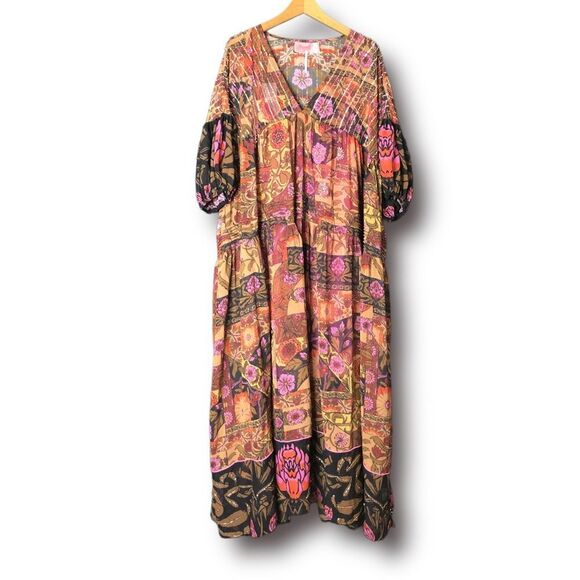 Free People Too Much To Dream Embellished Maxi Dress $400 Sz L - Picture 5 of 7